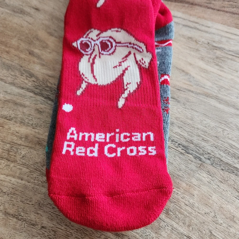 Friends Central Perk and American Red Cross Snowflake Socks